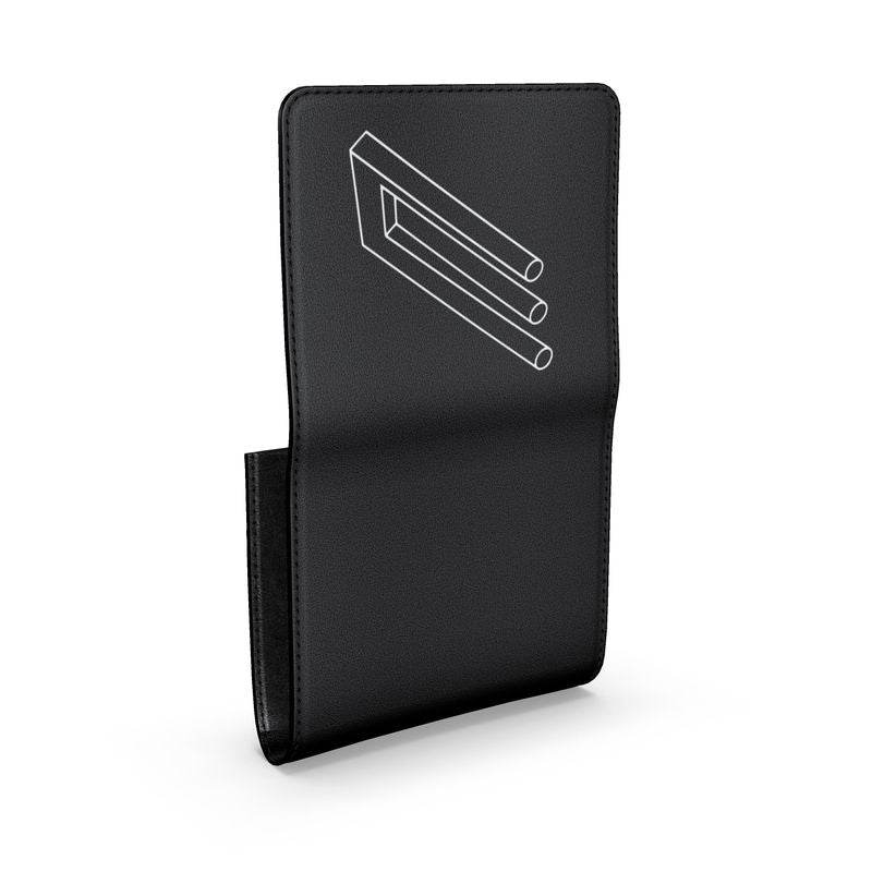 Optical Illusion leather foldover wallet