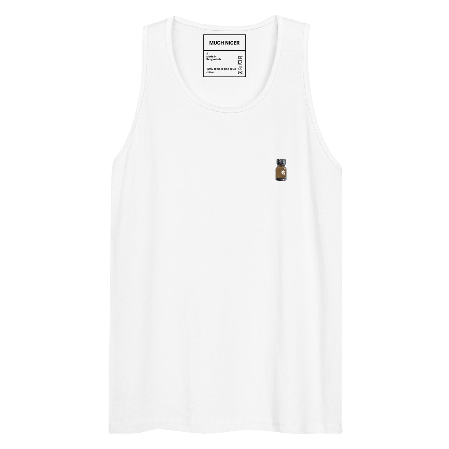 Brown bottle embroidered tank top