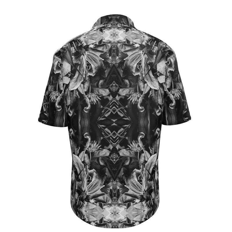 Dead Flowers BW natural silk short sleeve shirt - MUCH NICER