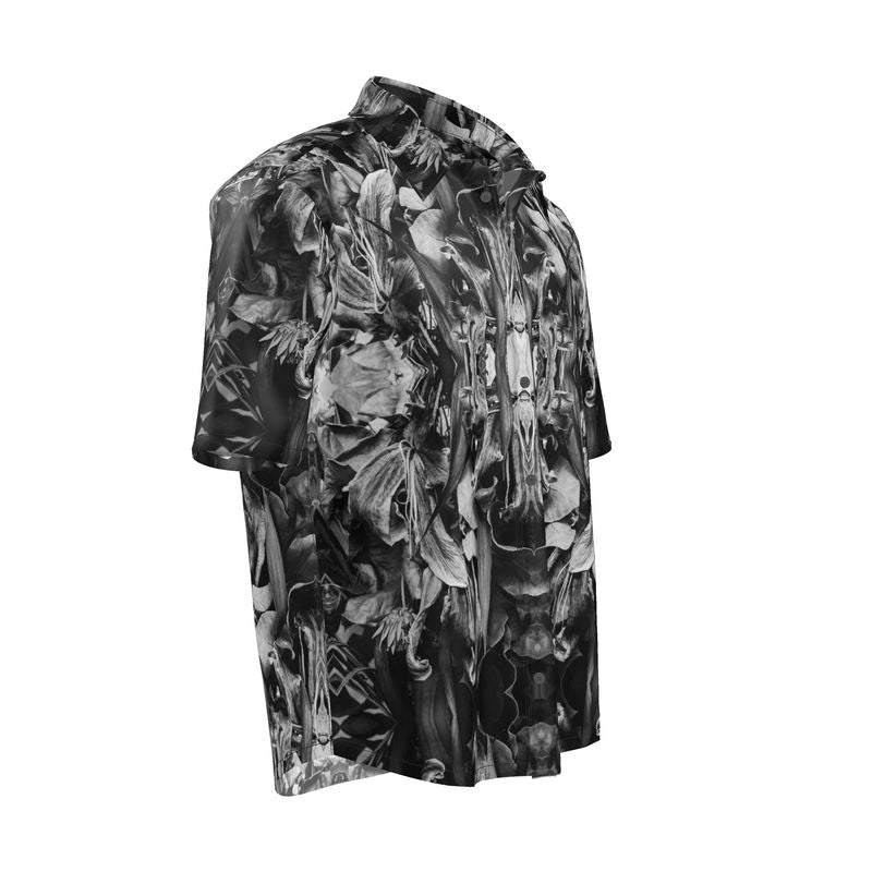 Dead Flowers BW natural silk short sleeve shirt - MUCH NICER