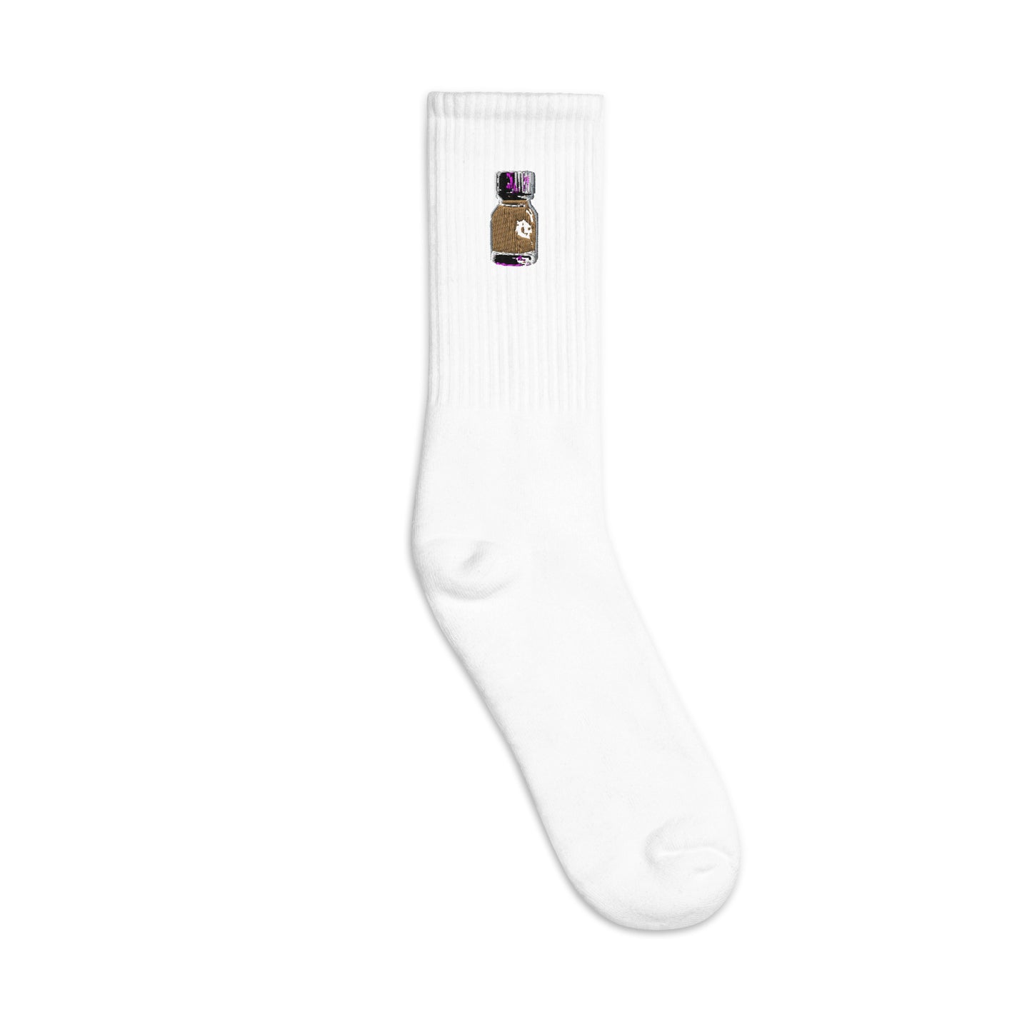 Brown Bottle Embroidered socks - Much Nicer (MCH/NCR)