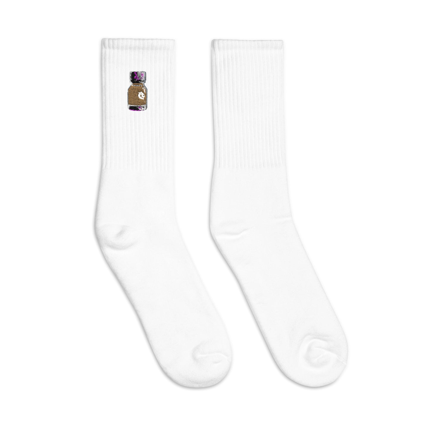 Brown Bottle Embroidered socks - Much Nicer (MCH/NCR)