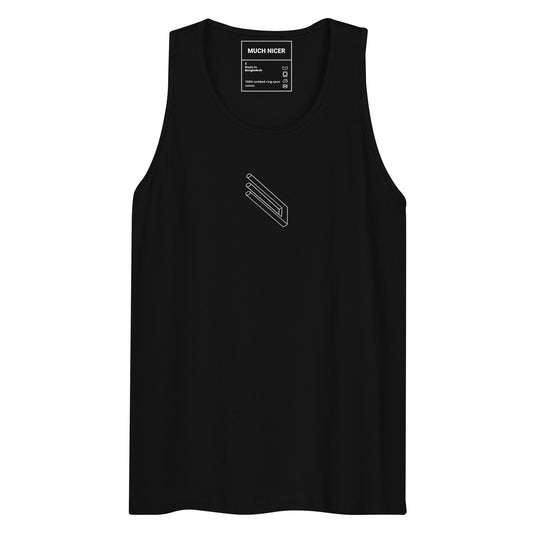 Optical Illusion embroidered tank top