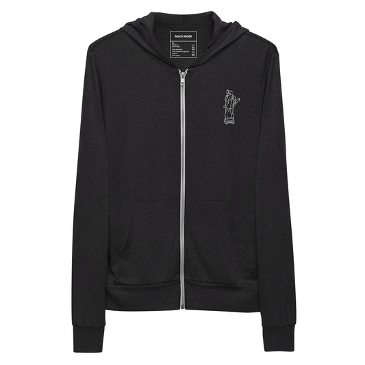 Unisex zip hoodie - MUCH NICER